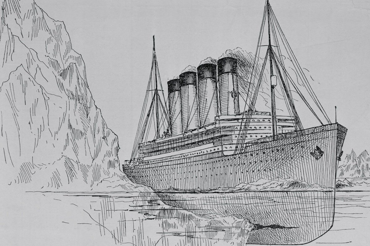 Титаник рисунок