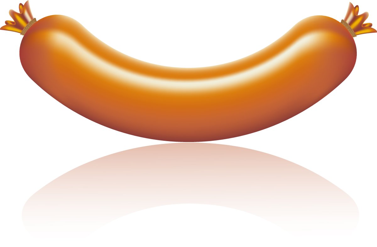 Сосиски на зелёном фоне