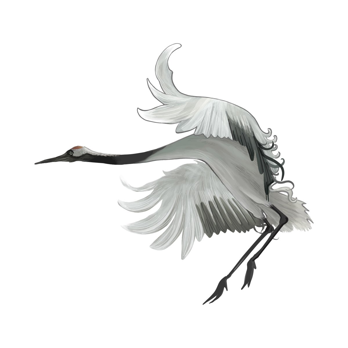 Японская живопись Журавли