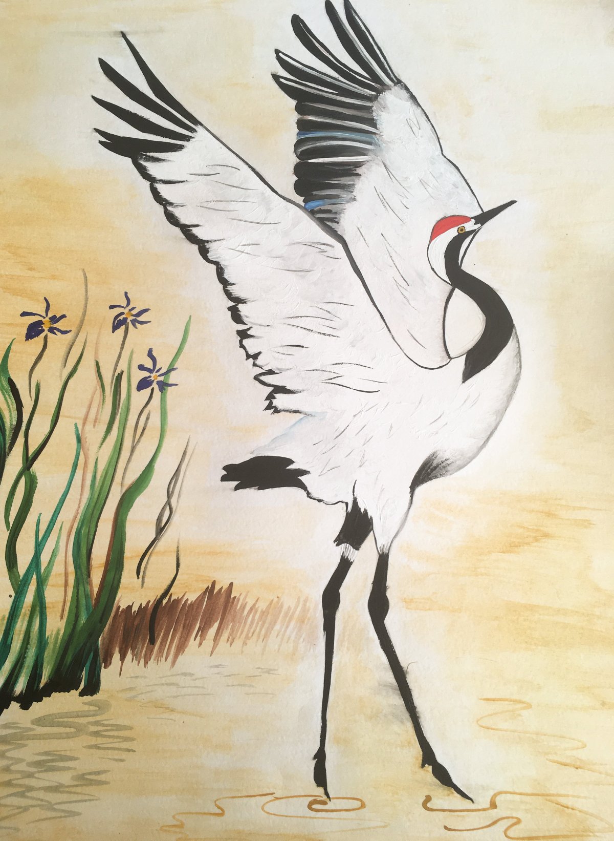 Аист на прозрачном фоне