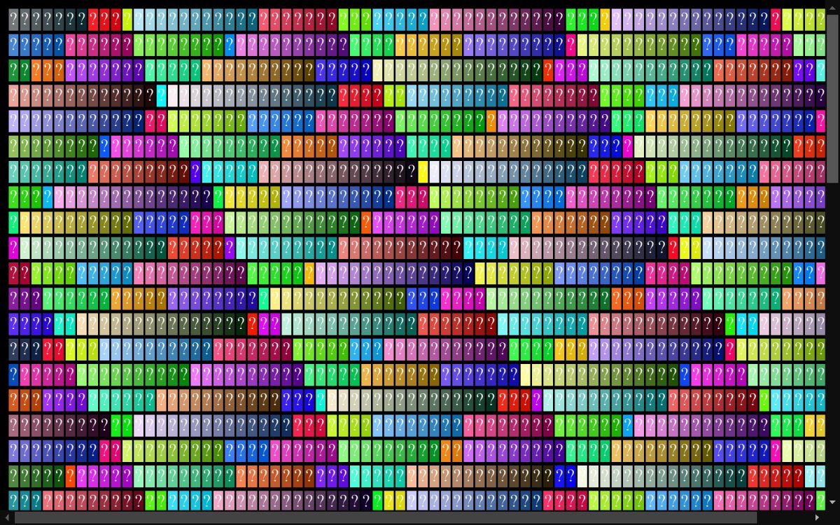 Палитра цветов коды