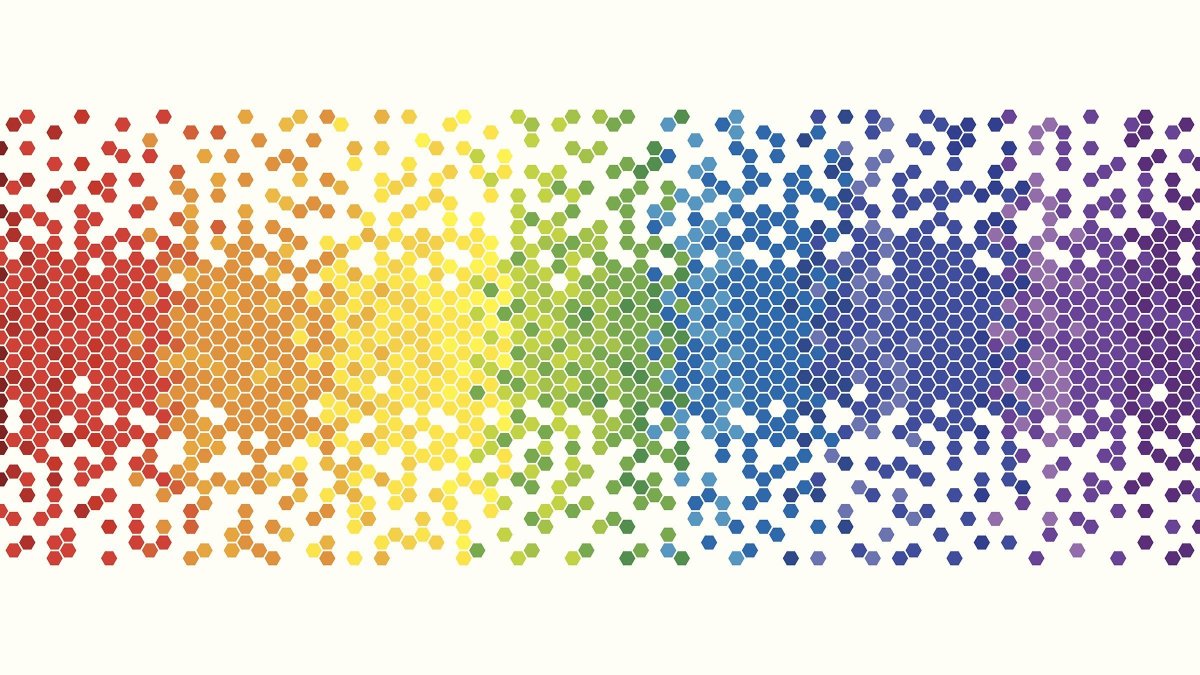 Картинка с пикселями разных цветов