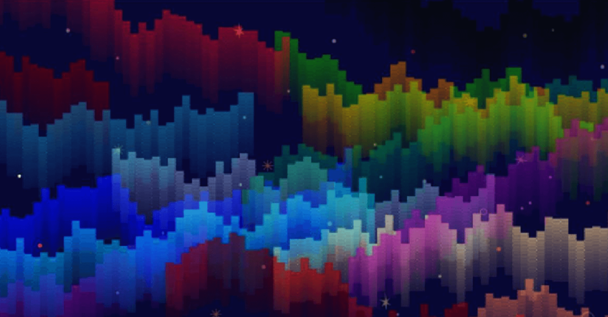 Пиксельный фон разноцветный