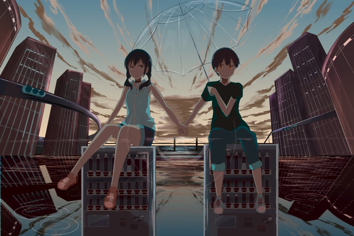 Хина Амано и Ходака Морисима арт