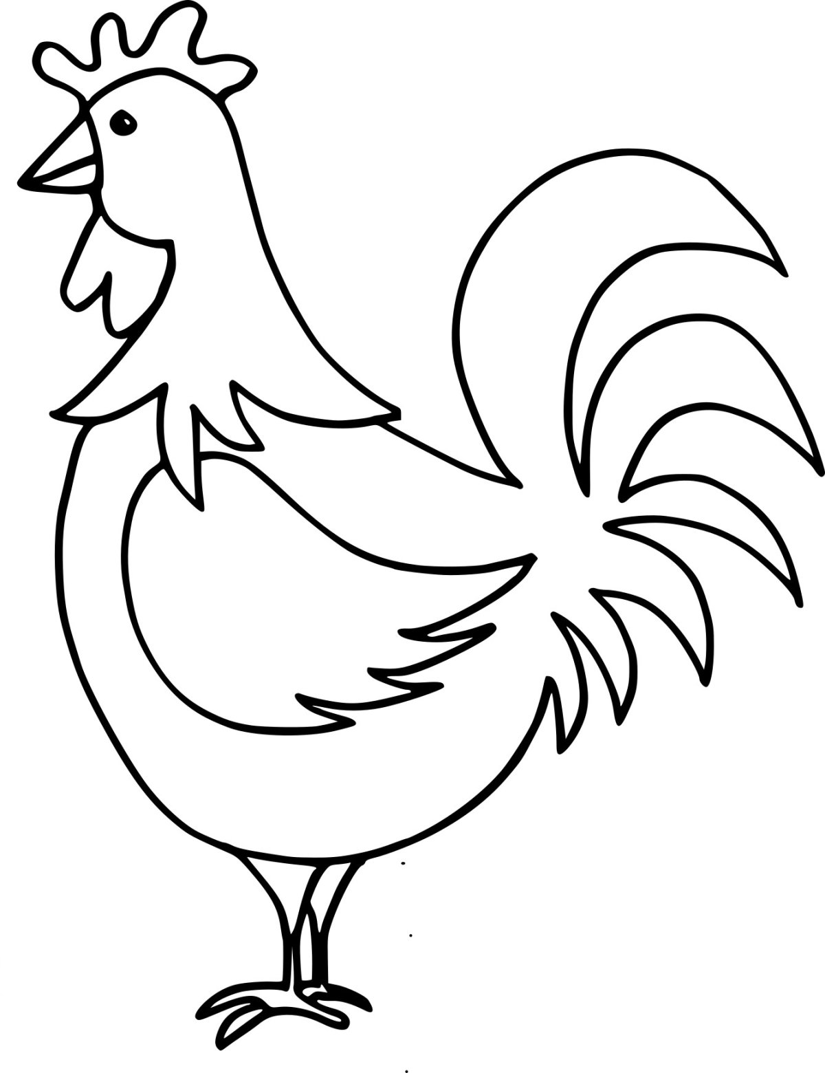 Раскраска хвост петуха для детей