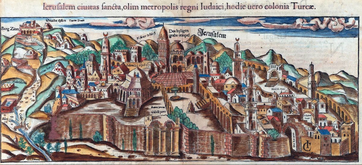 Древний Иерусалим гравюра