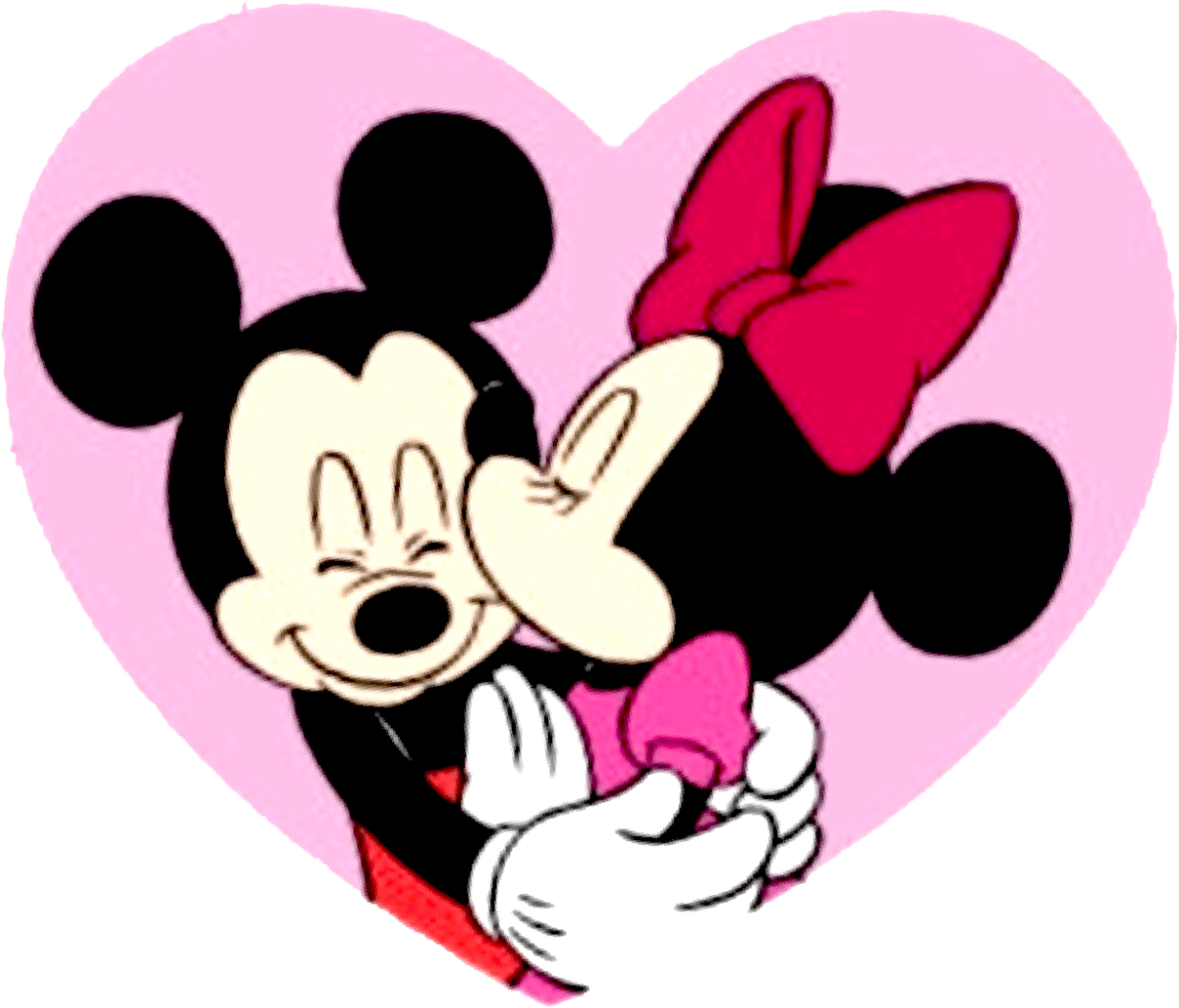 Микки и Минни Маус с сердцем