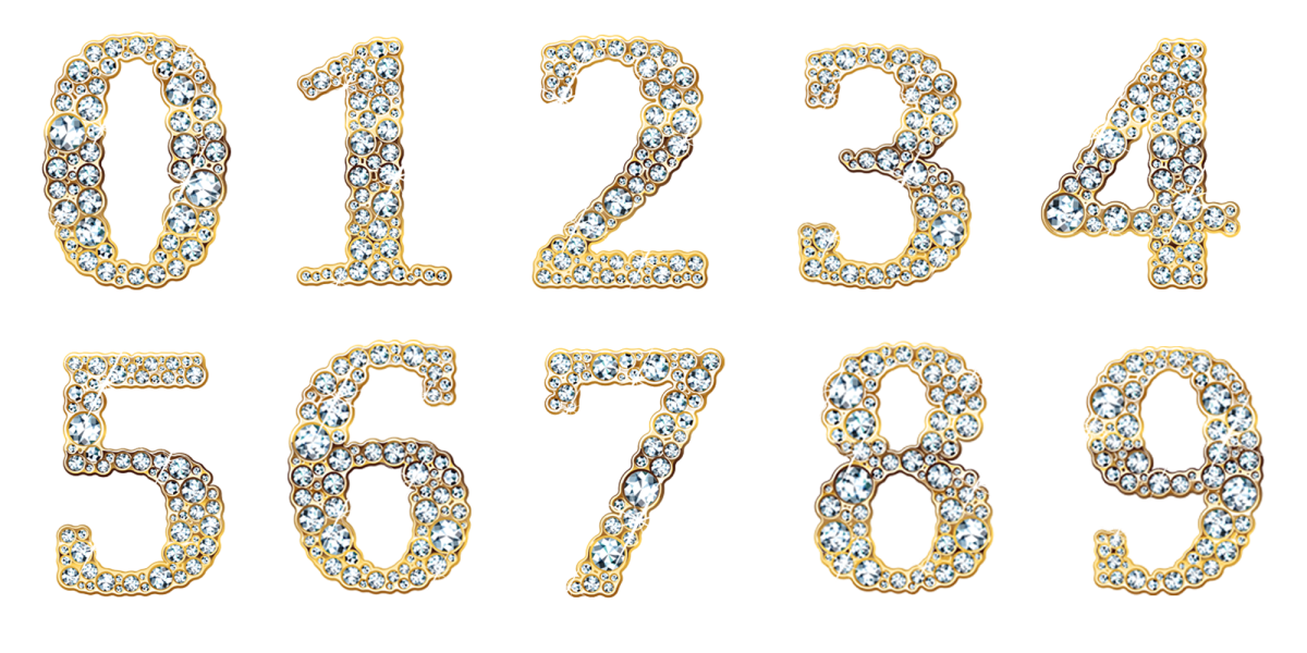 Клипарт цифры на прозрачном фоне