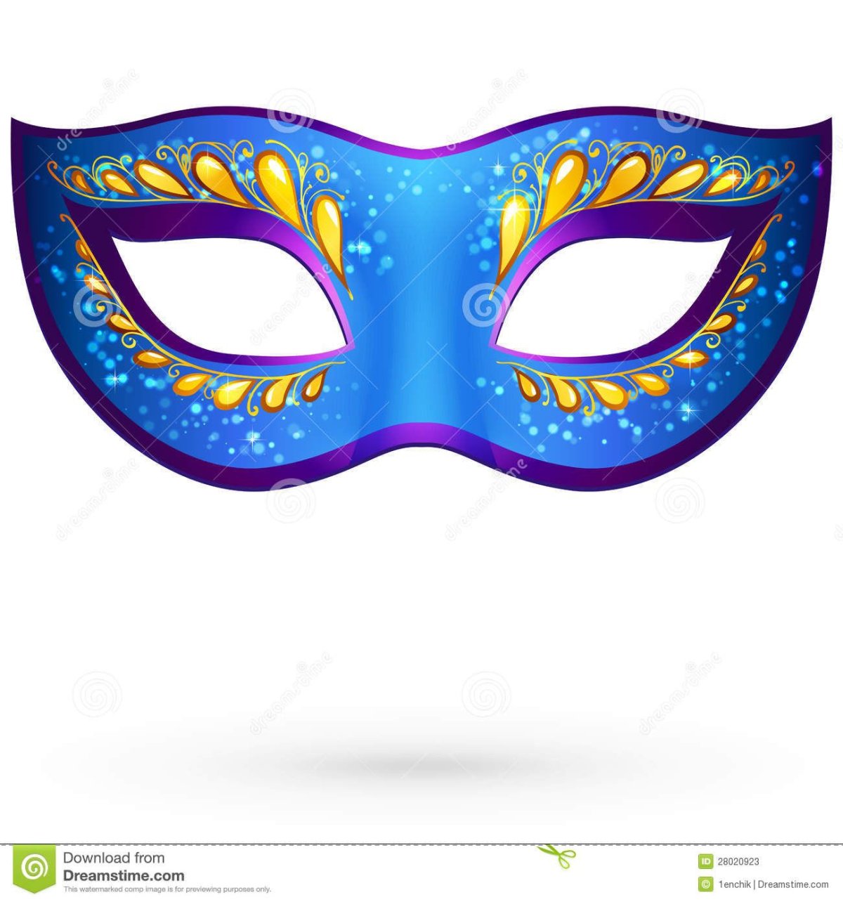 Карнавальная маска разноцветная