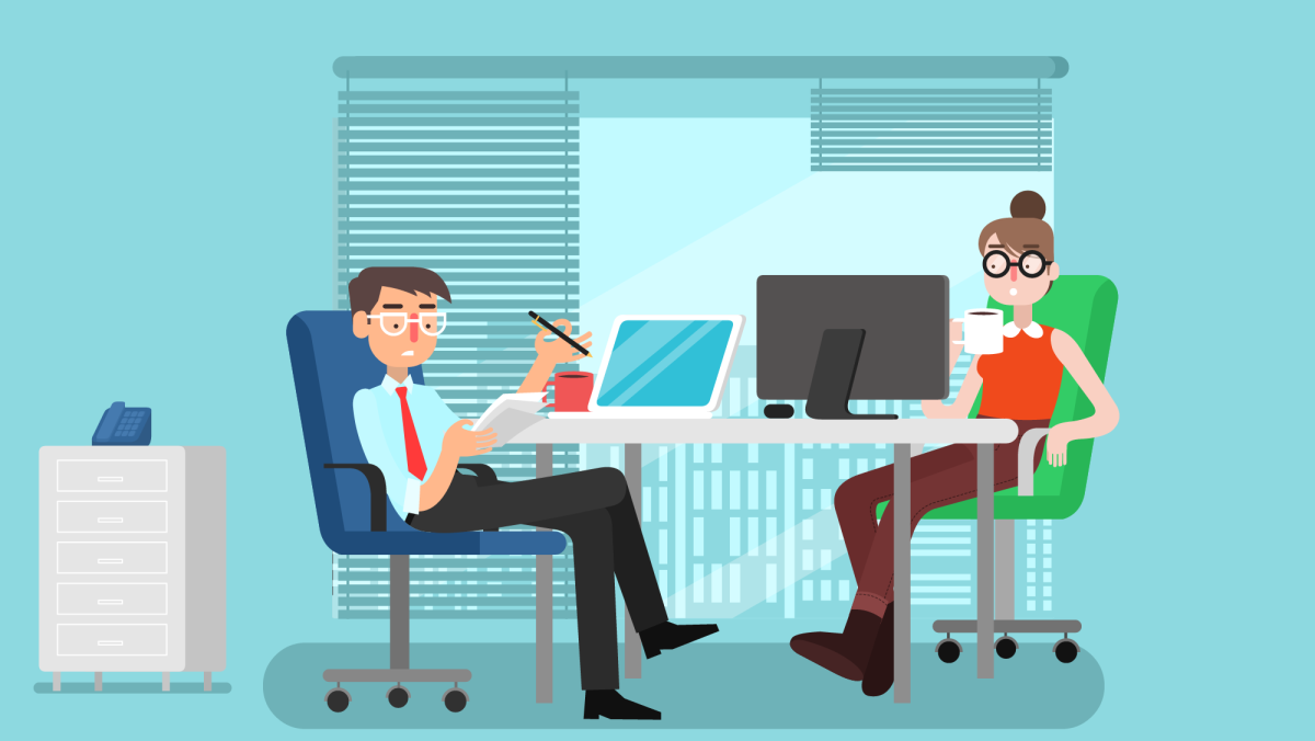 Офисный работник иллюстрация