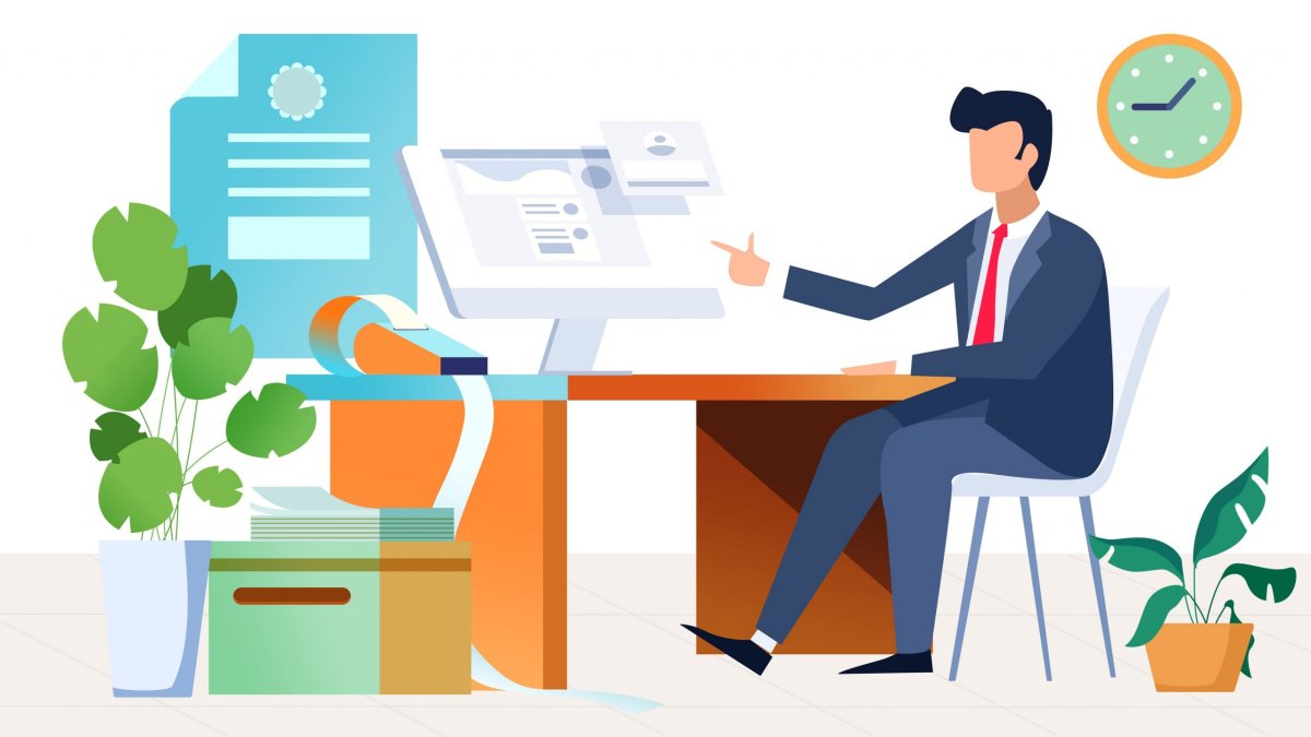 Человечки в офисе