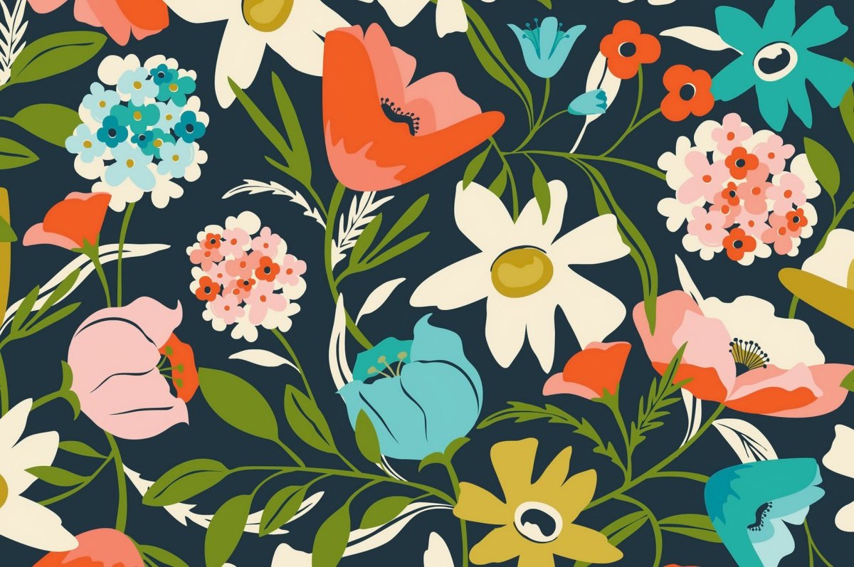 Стилизованные изображения цветов