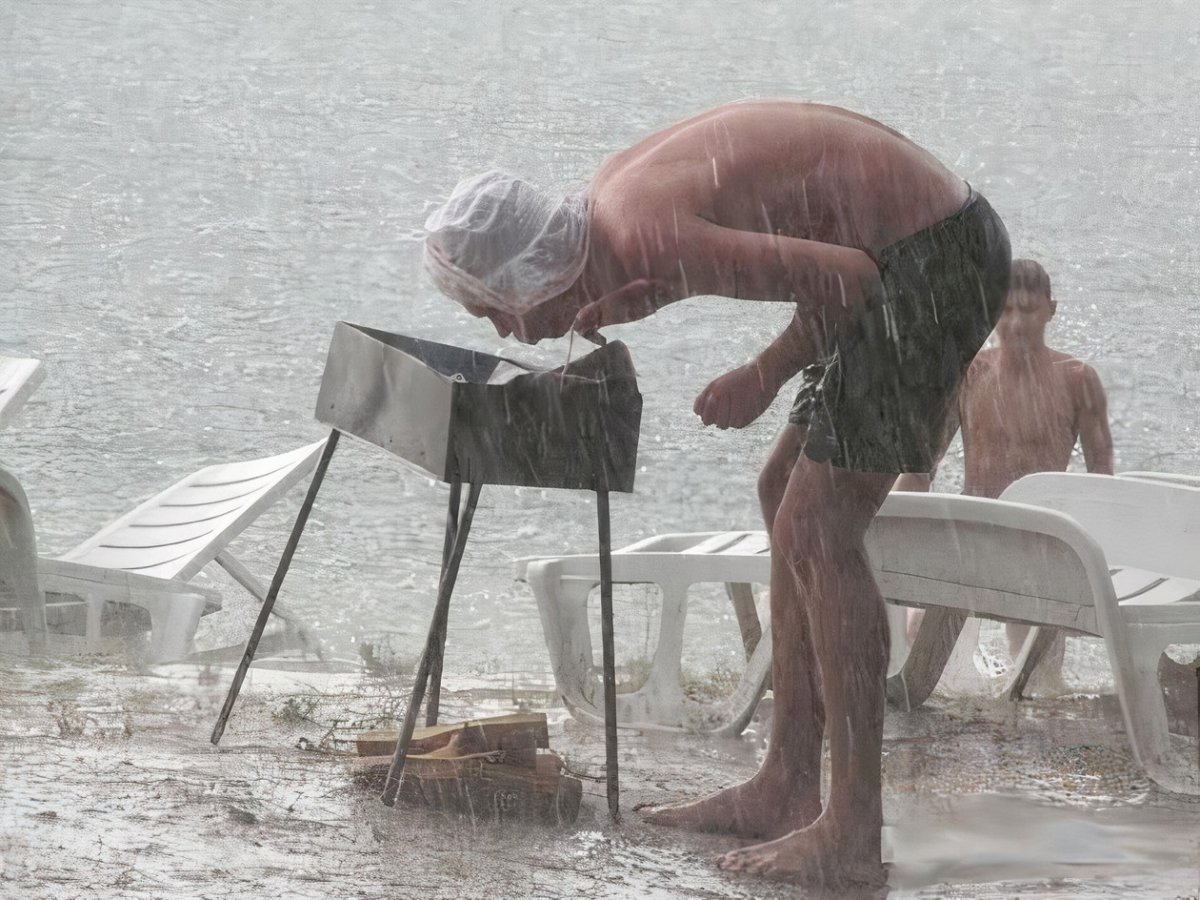 Застывшая на морозе одежда