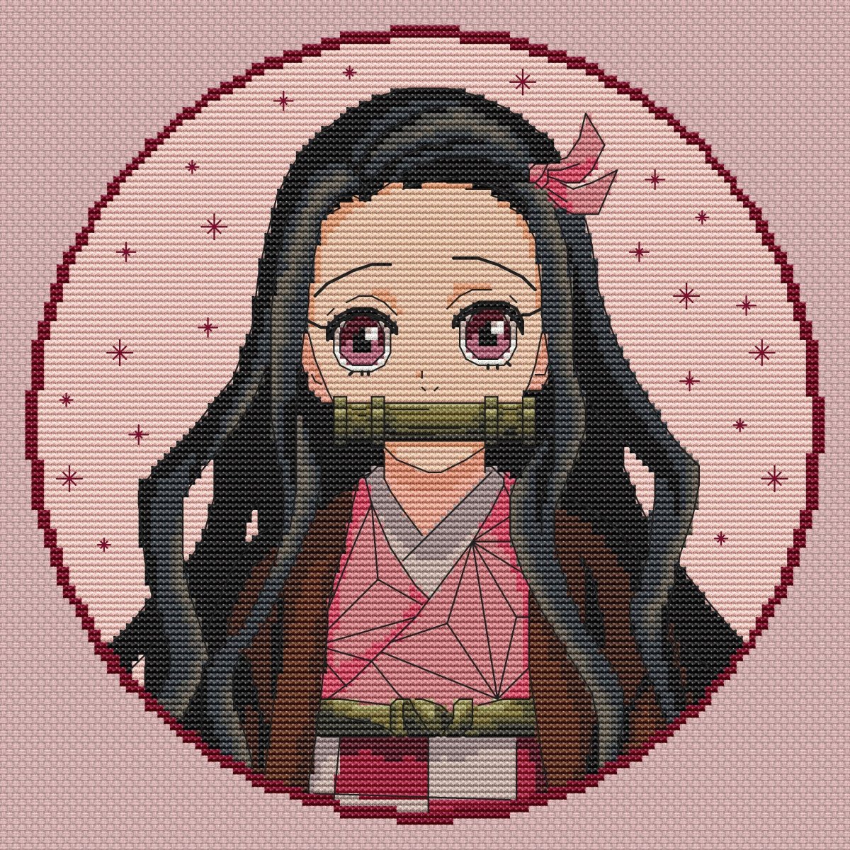 Незуко пиксель арт