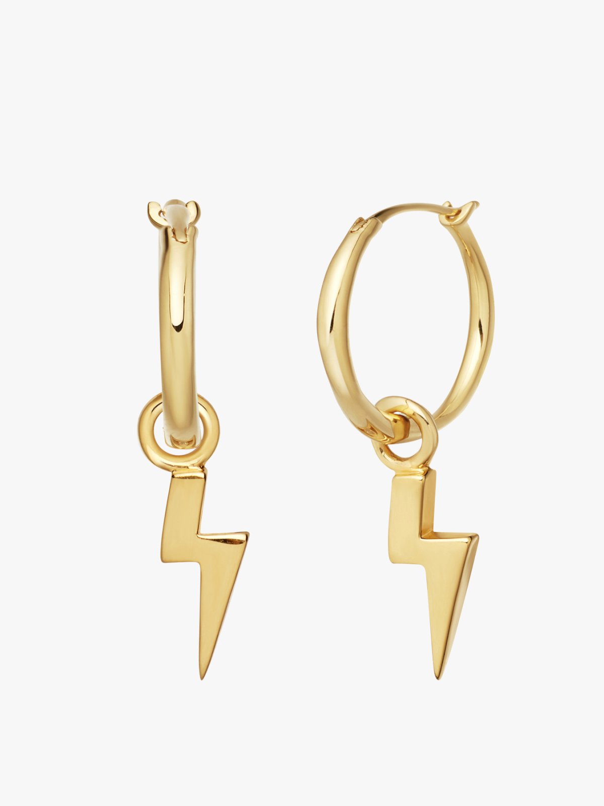 Серьги молния золота женский