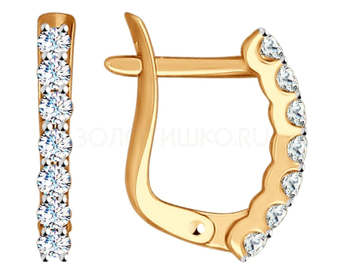 Серьги, золото, фианит, с1325239