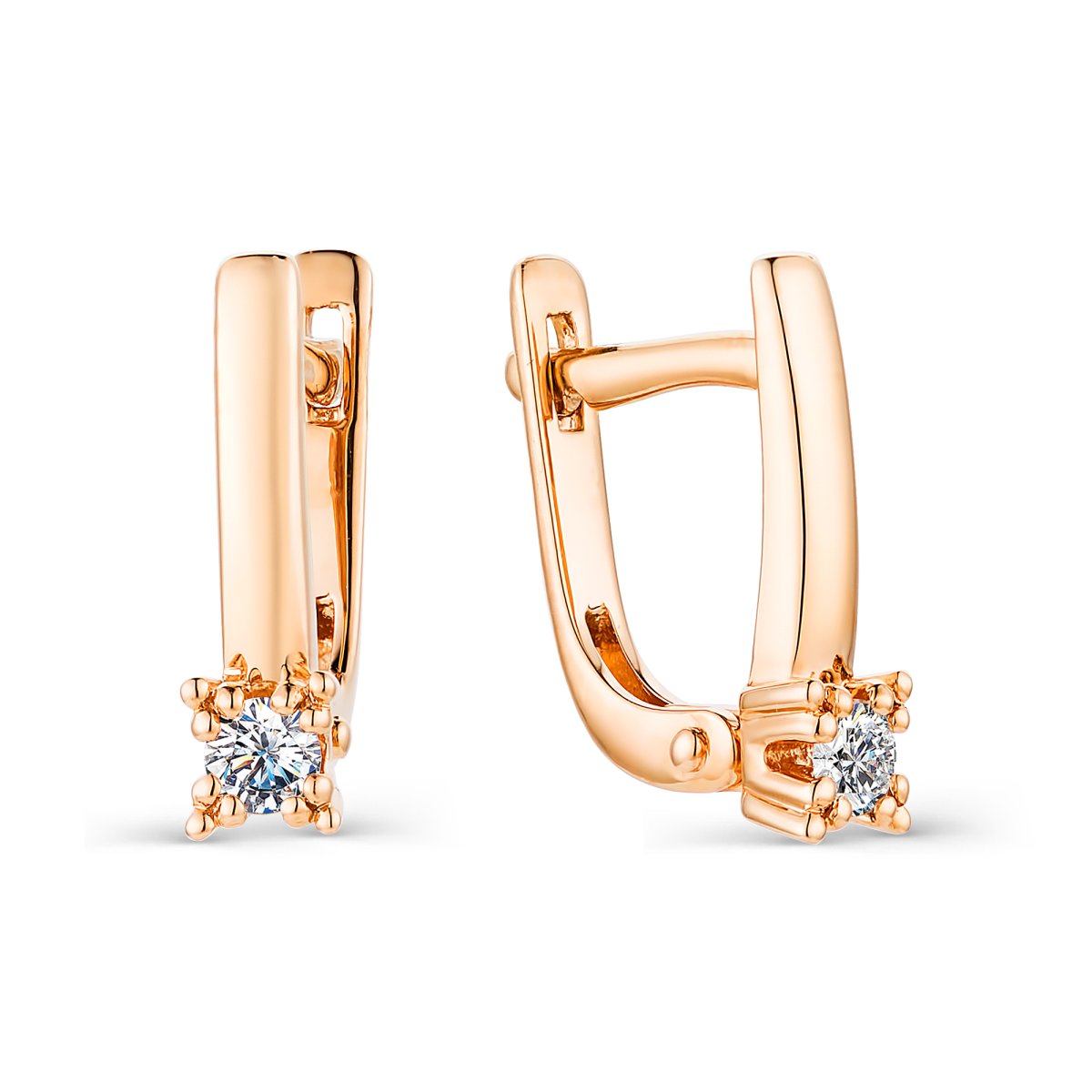 Золотые серьги с бриллиантами артикул 1е594121s