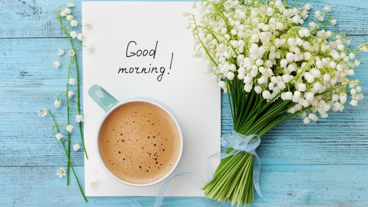 Кофе и цветы