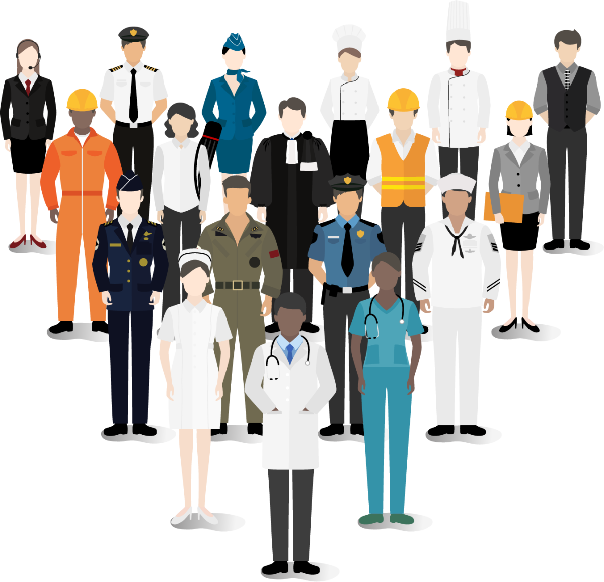 Профессии для детей на прозрачном фоне