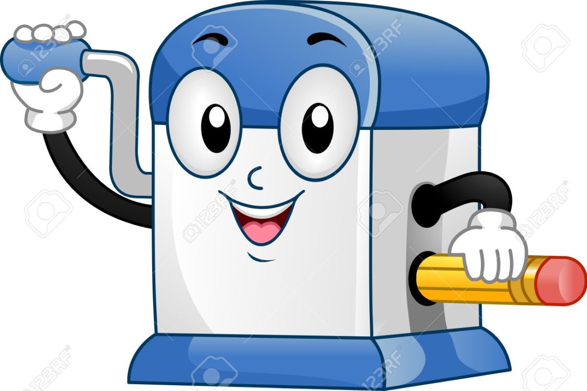 Карандаш в точилке мультяшный