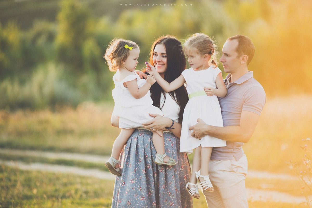 Красивая семья фотосессия