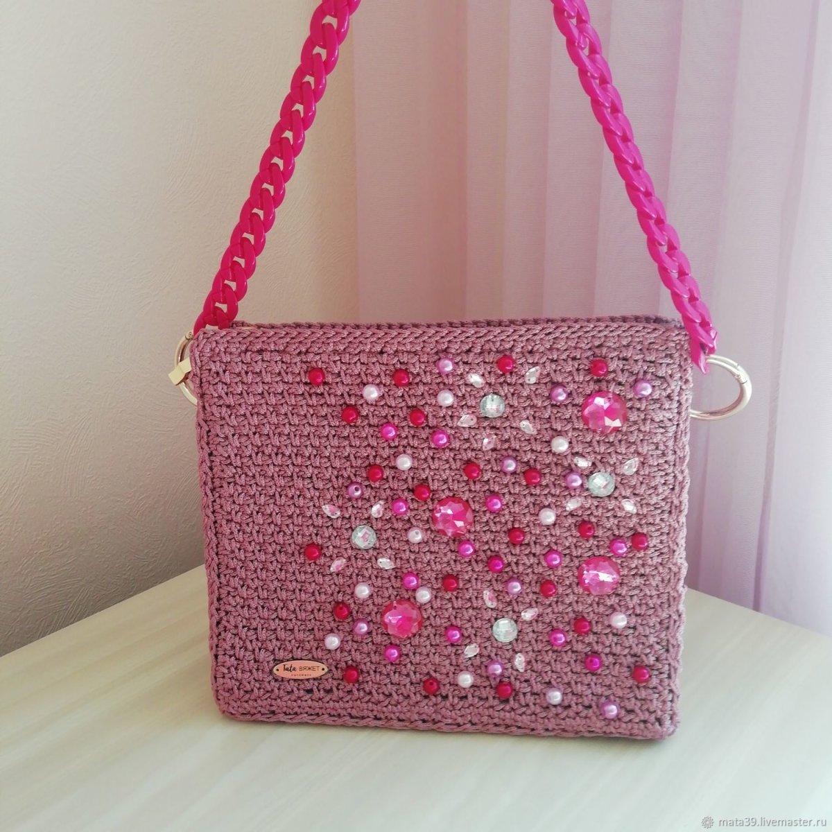 Сумка Zara Pearl Bag белая с жемчугом
