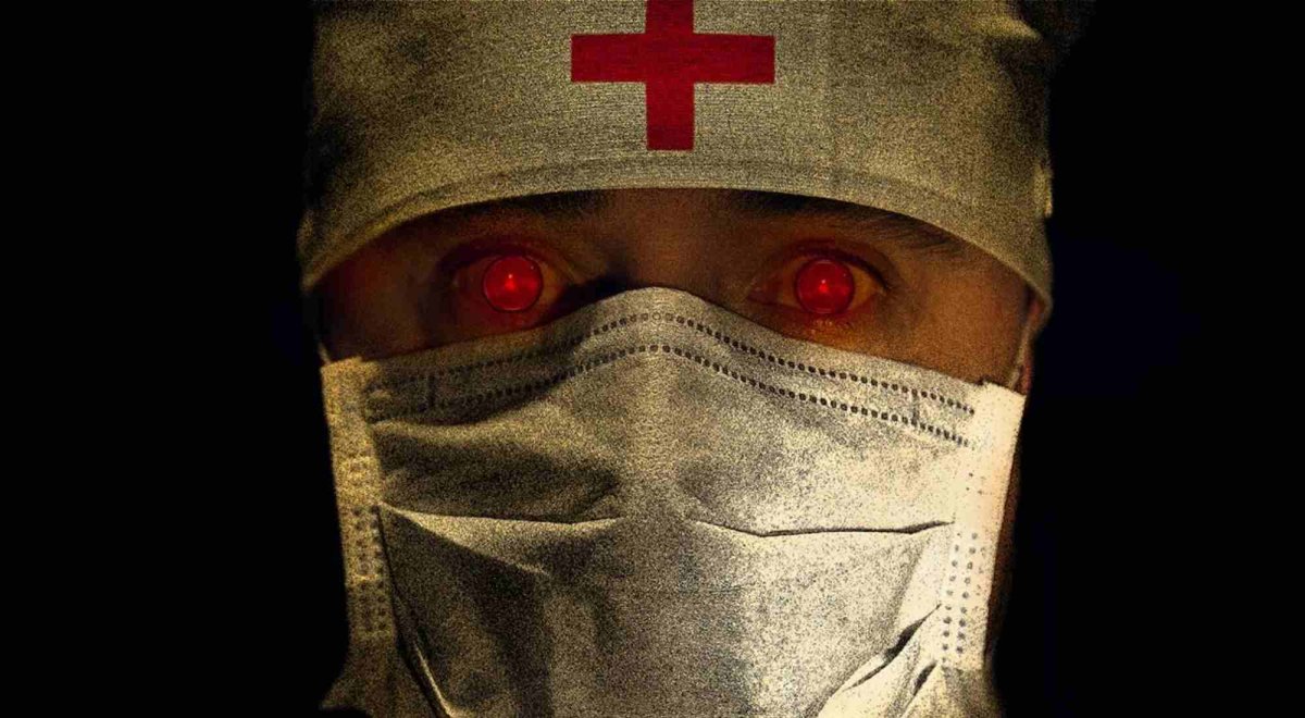 Медбрат в перчатках и маске