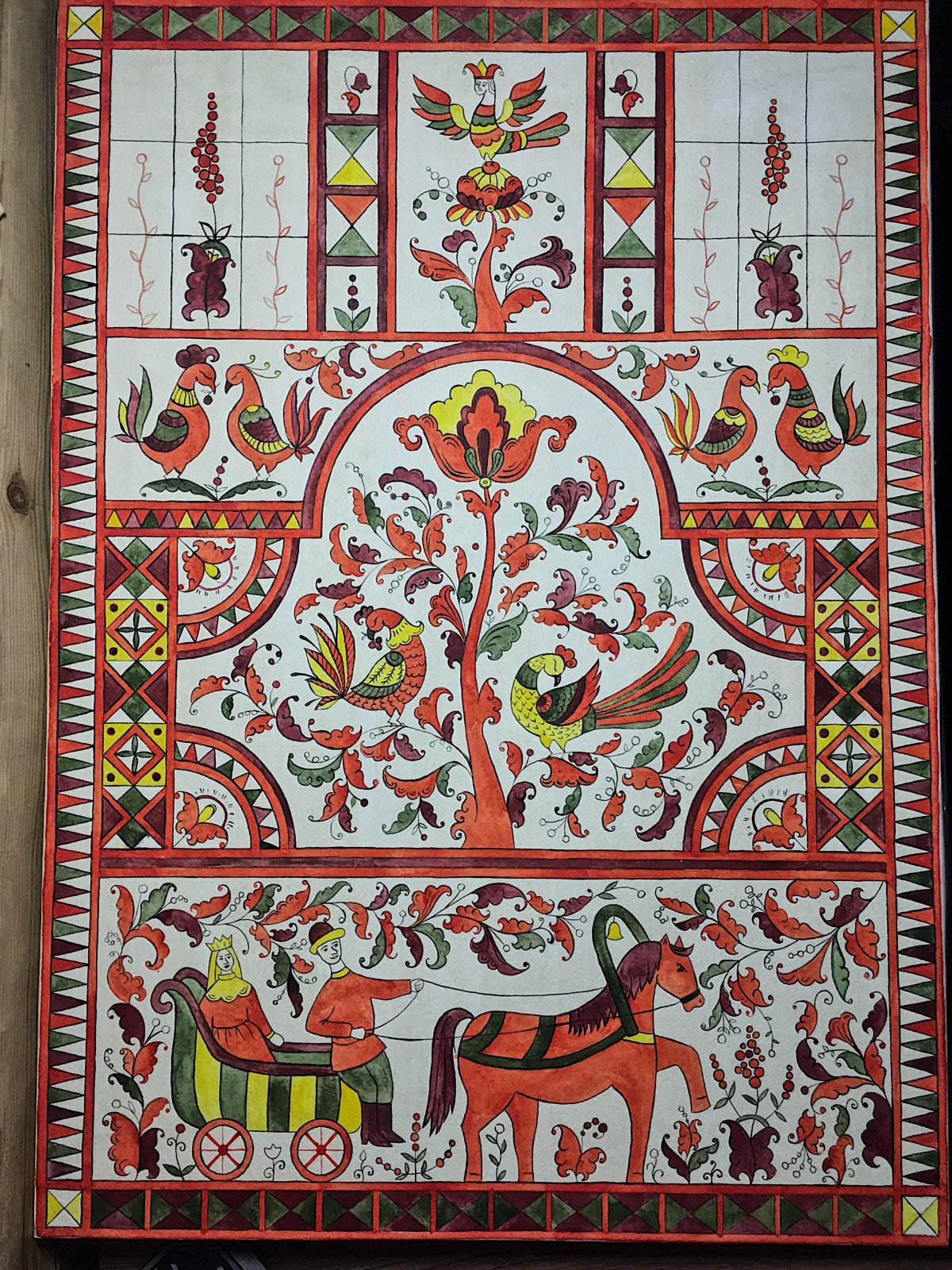 Борецкая роспись орнамент