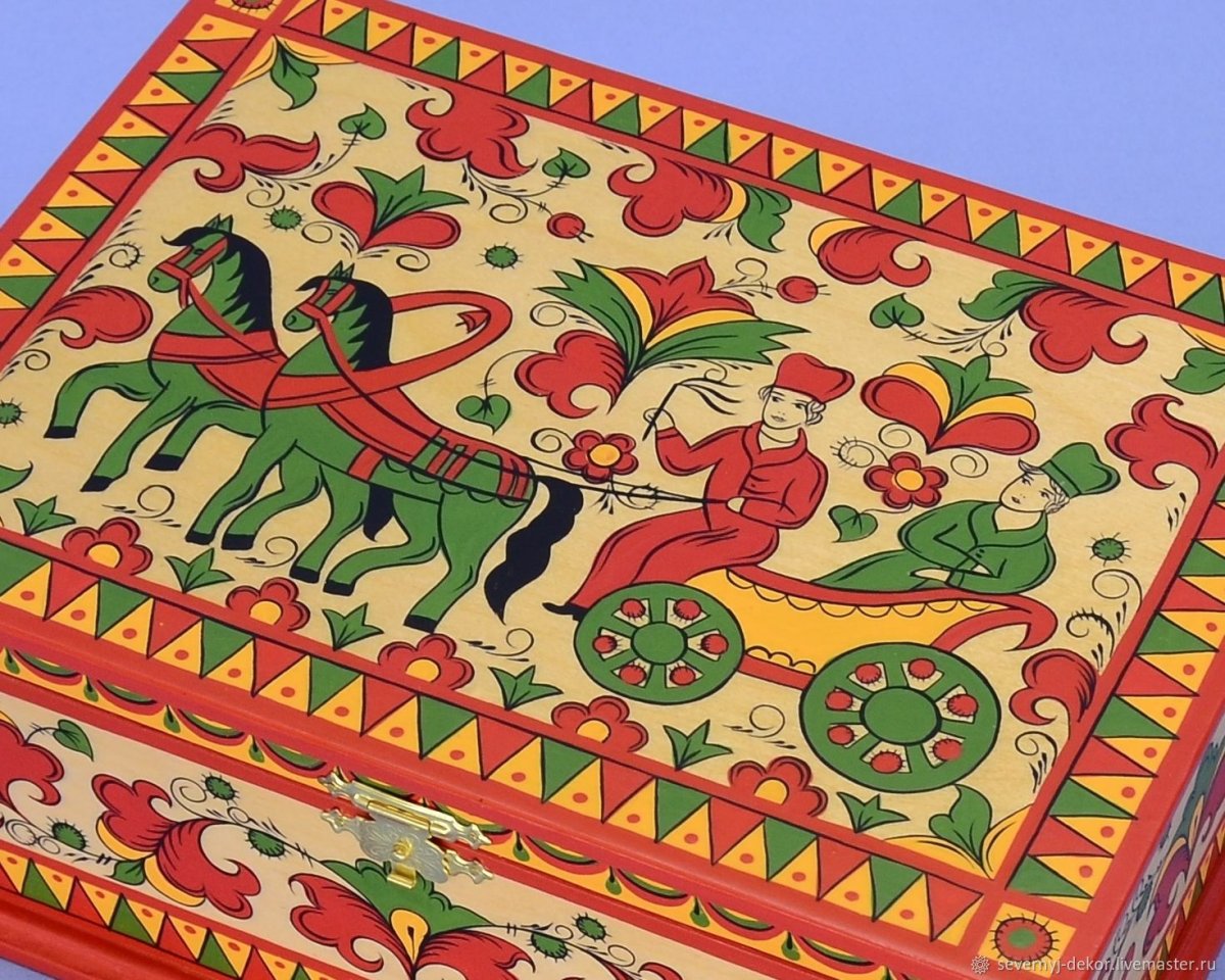 Растительный орнамент Борецкая роспись