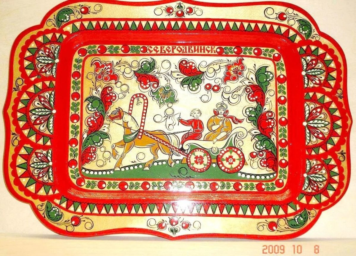 Синяя Борецкая роспись