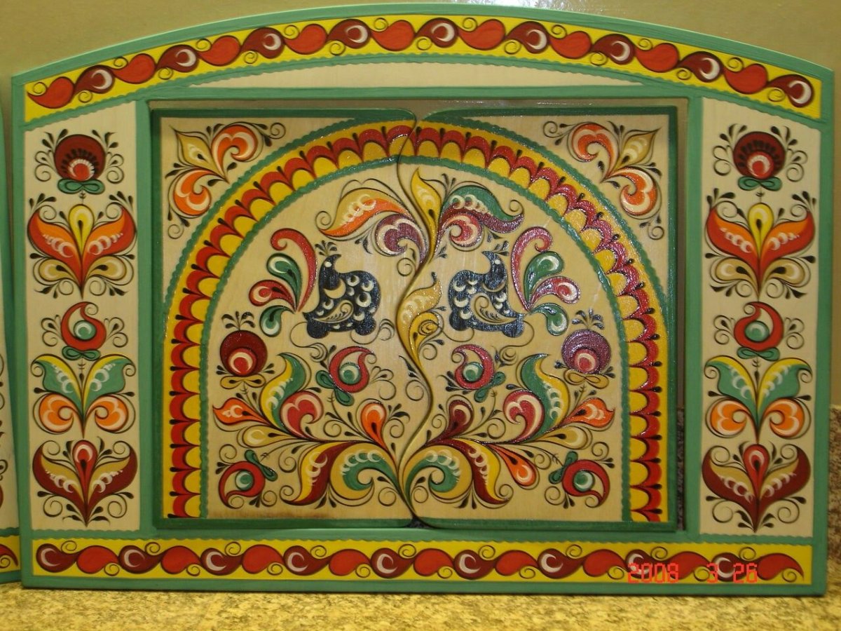 Пермогорская роспись орнамент