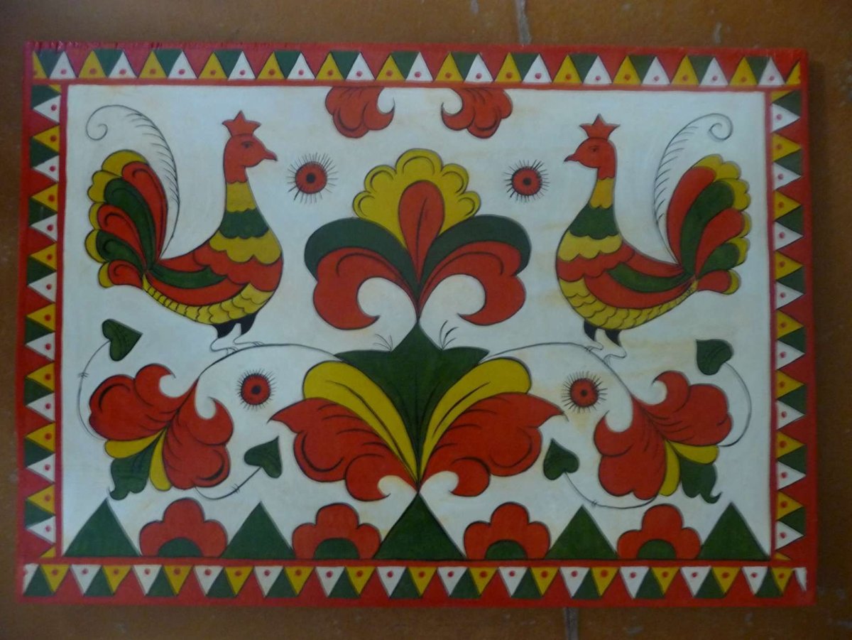 Пермогорская роспись Сирин