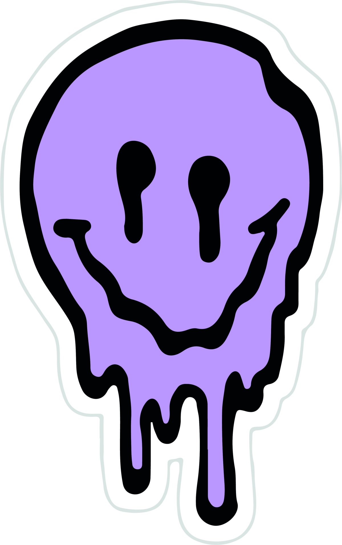 Девушка с сиреневыми волосами мультяшная