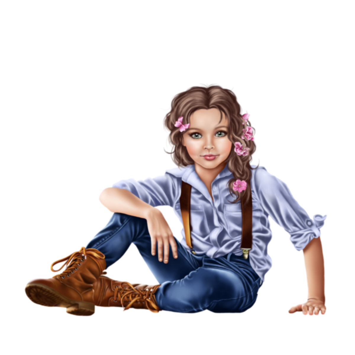 Девочка акварель