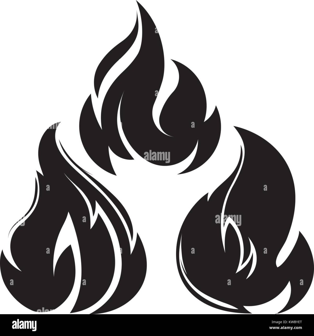 Белое пламя на черном фоне