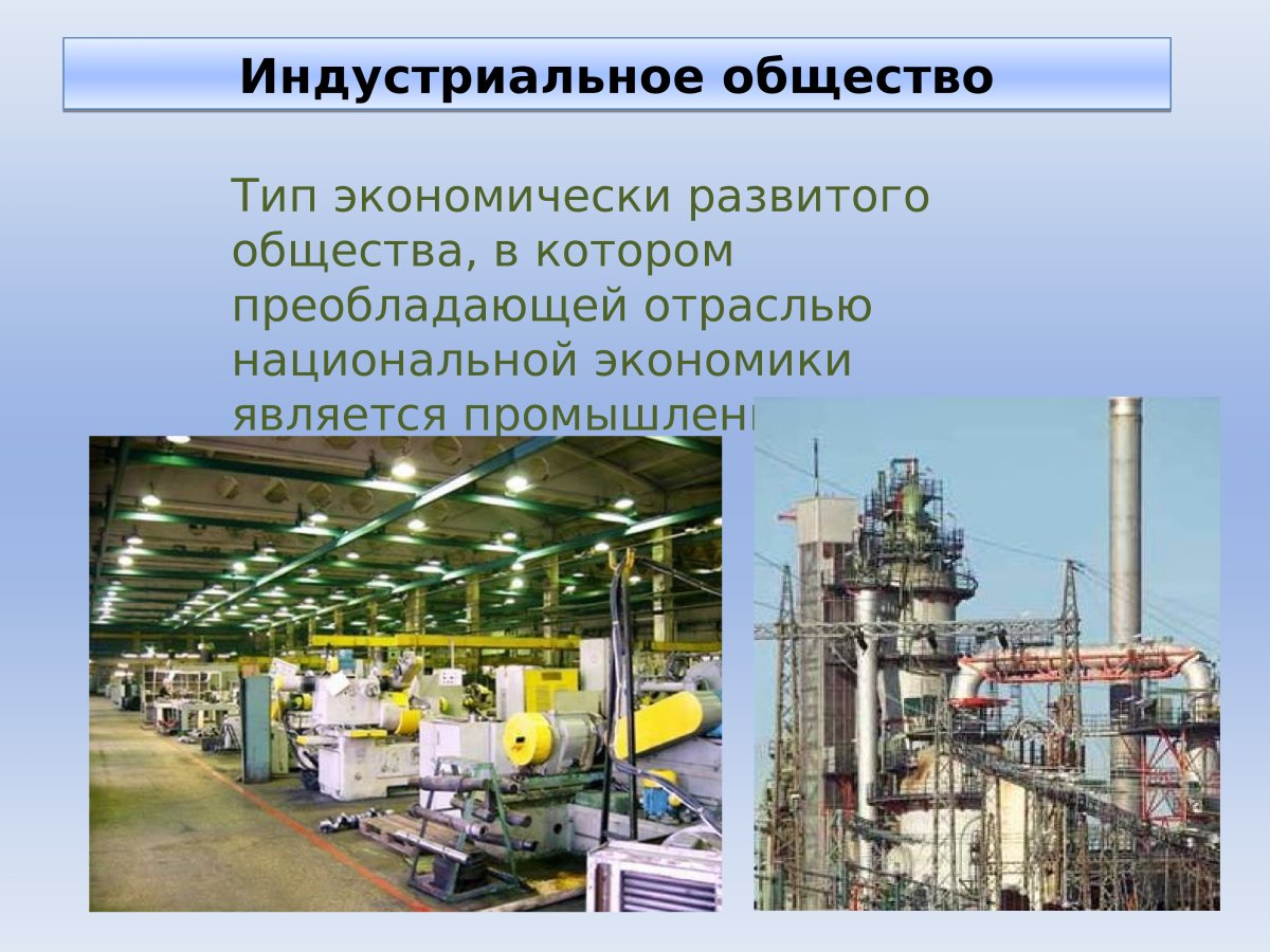 Индустриальный Тип общества