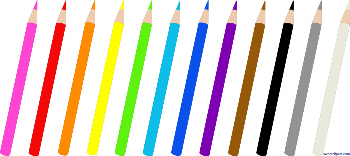 Цветные карандаши на прозрачном фоне