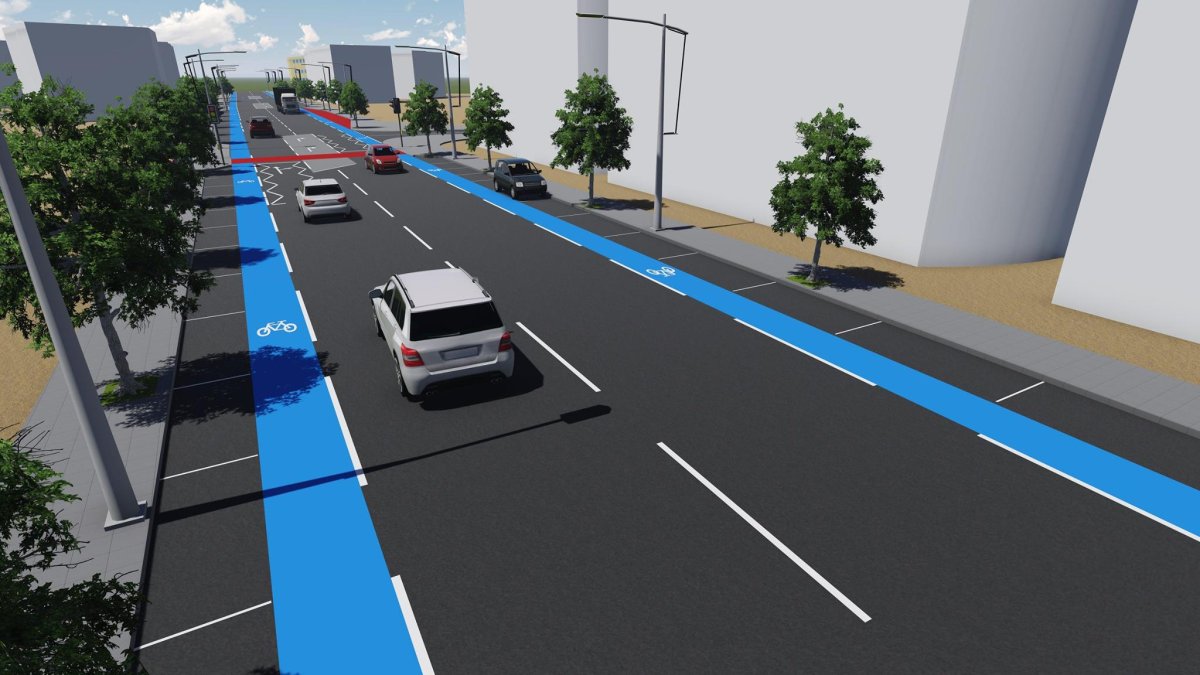 Мультяшная дорога в городе