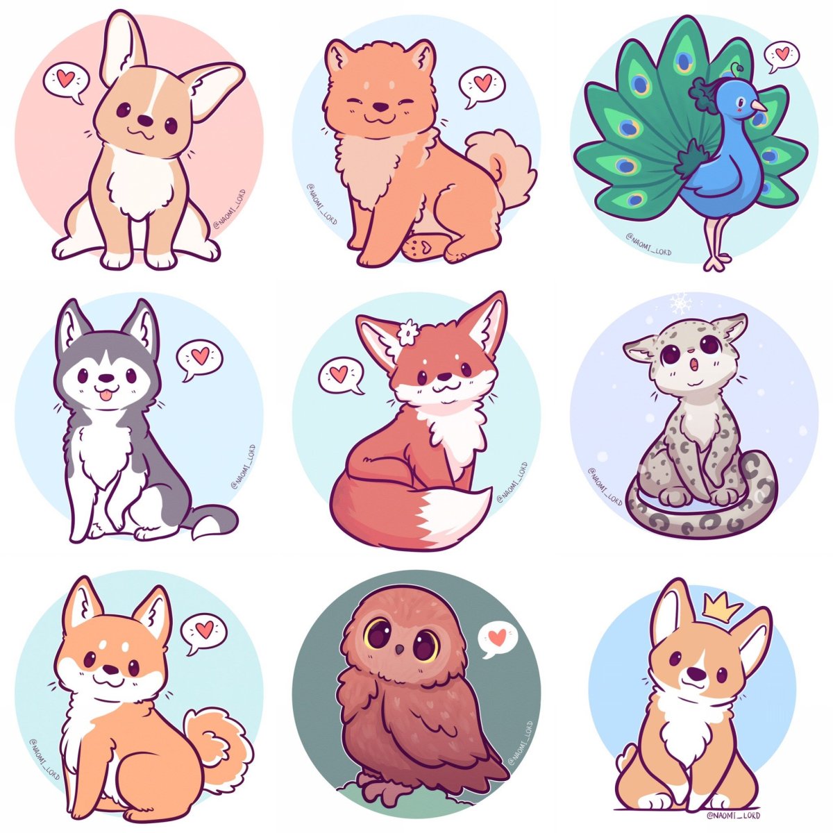 Милые иллюстрации животных