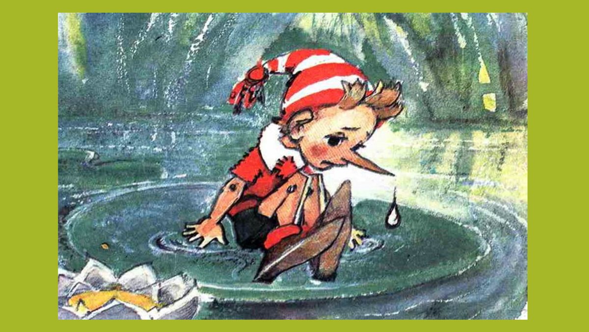 Буратино за партой