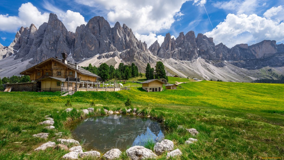 Доломитовые Альпы Австрия Шале