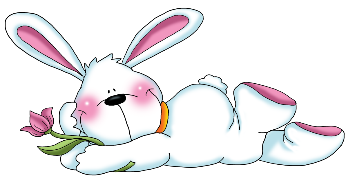 Зайчик на прозрачном фоне