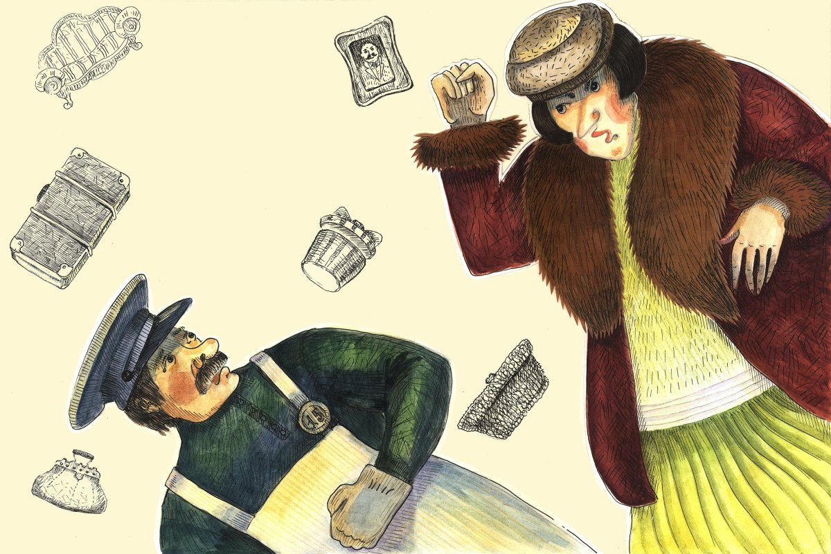 Раскраска багаж Маршак