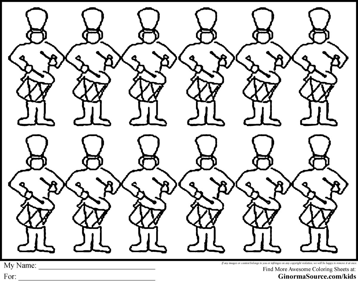 Марш деревянных солдатиков раскраска