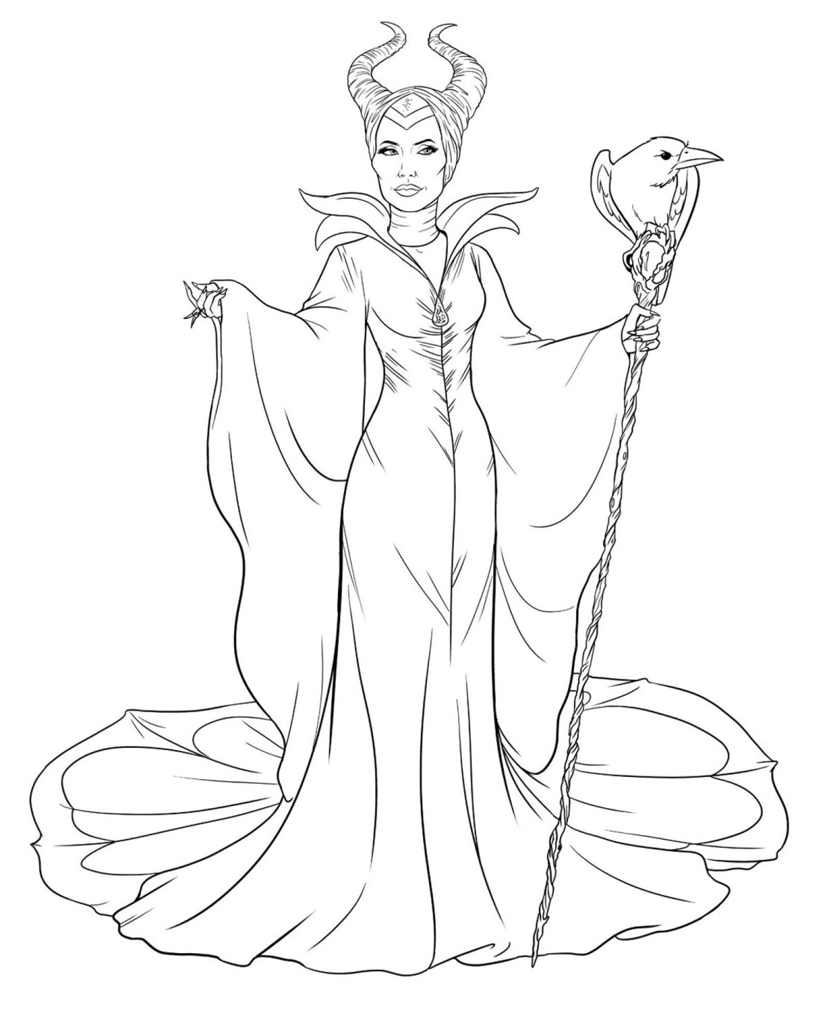 Ариель Дисней для срисовки