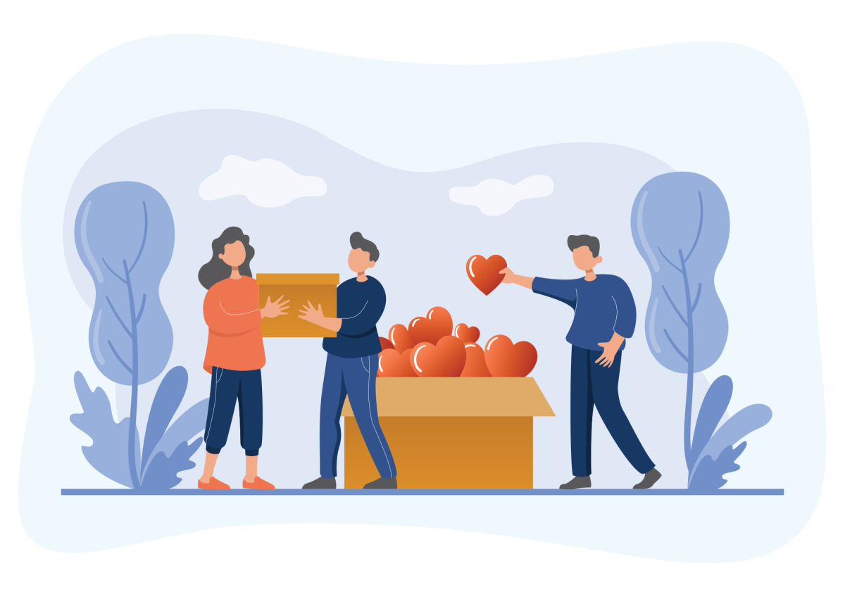 Благотворительность вектор