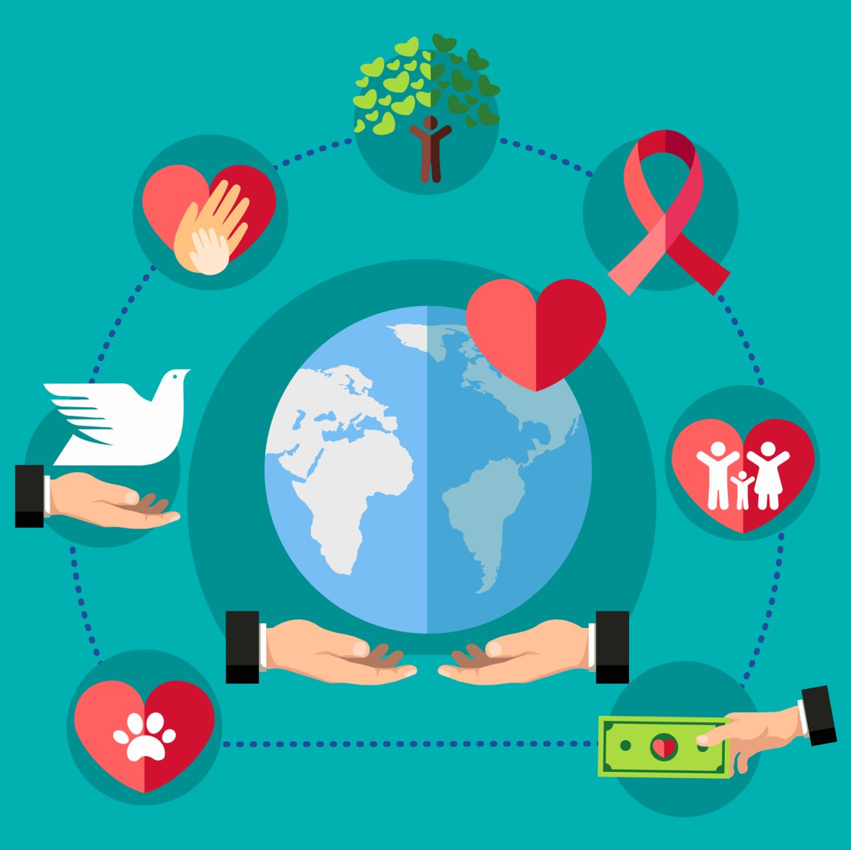 Плакат благотворительность рисунок