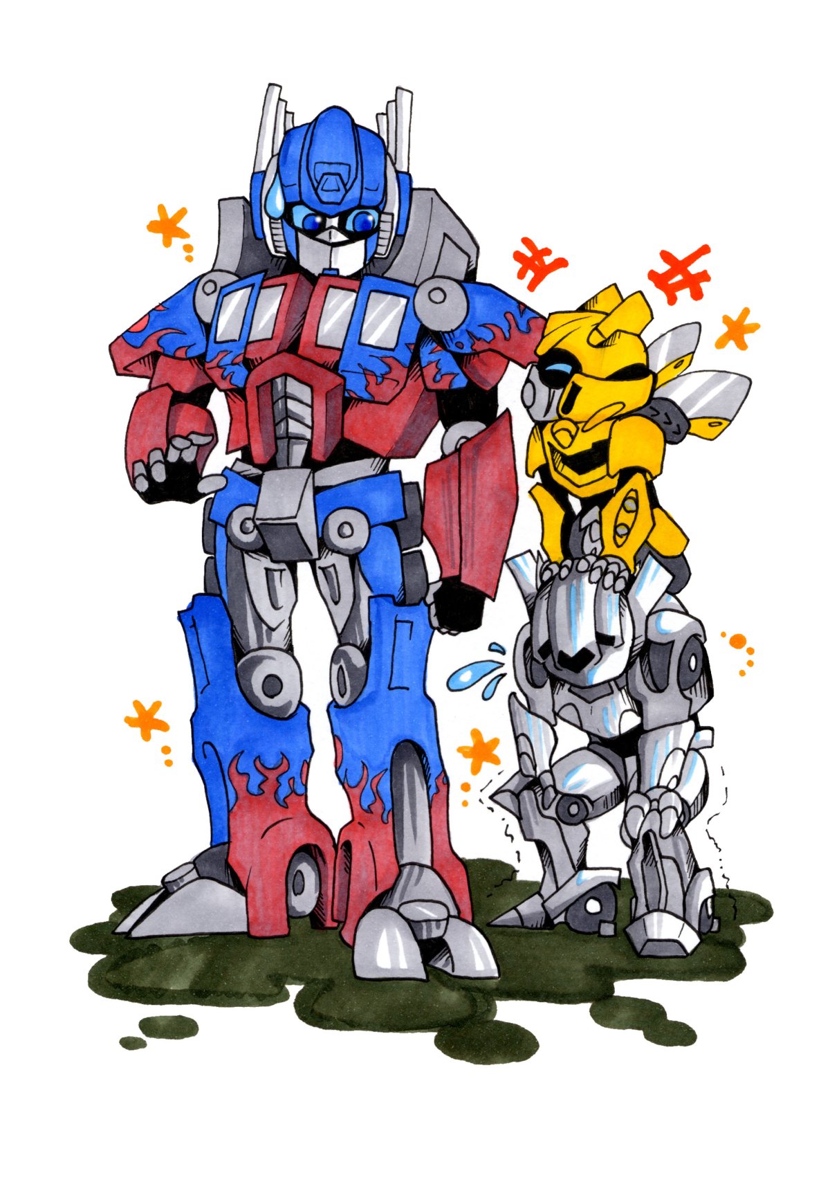 Оптимус Прайм и Бамблби