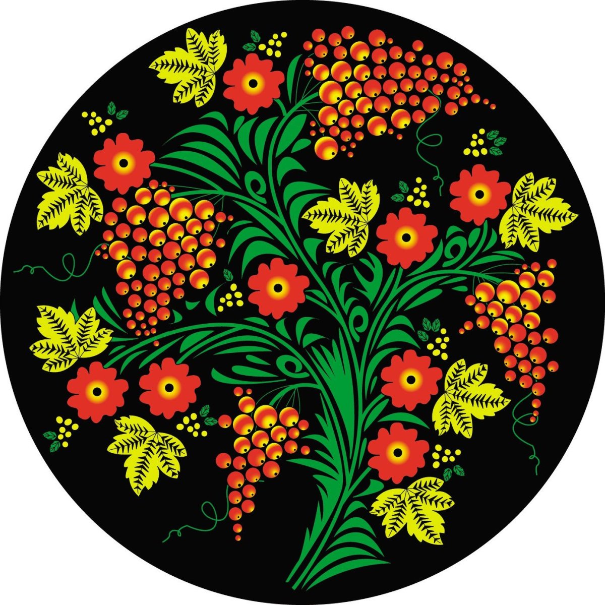 Русский узор в круге