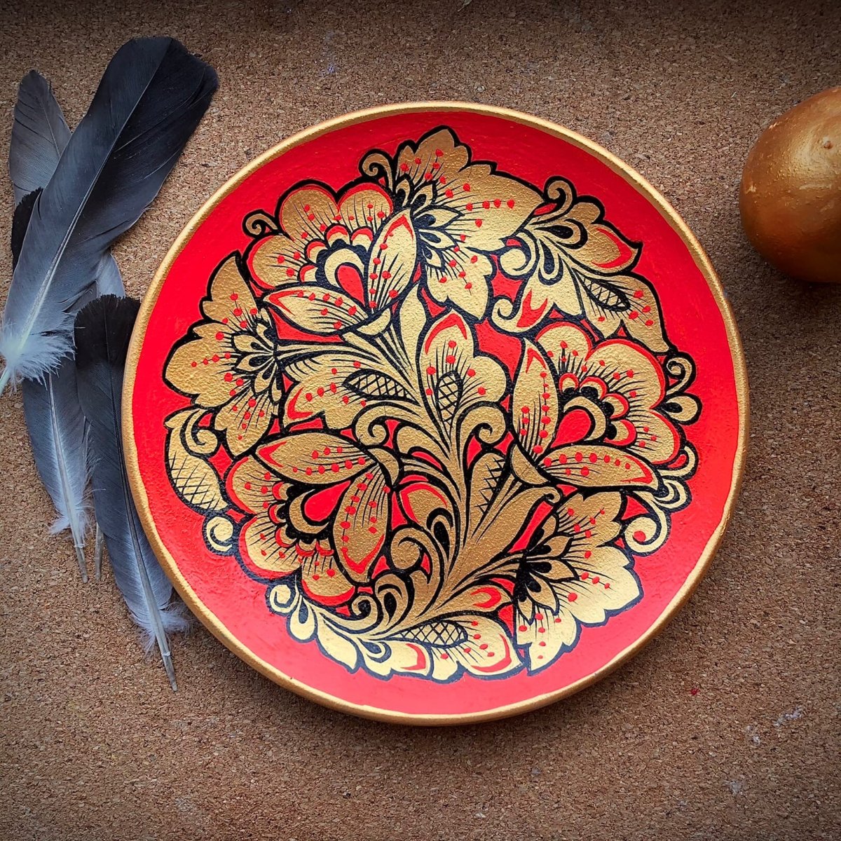 Хохломская роспись паттерн